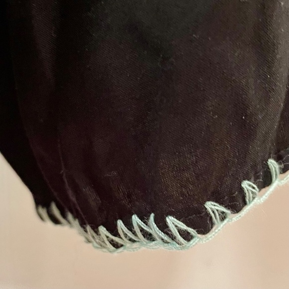 Heavily Embroidered 100% Rayon Black Tunic Top Size XXL - Picture 6 of 13